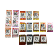 Hot selling waterproof custom qr code serial label high quality anti counterfeit sticker